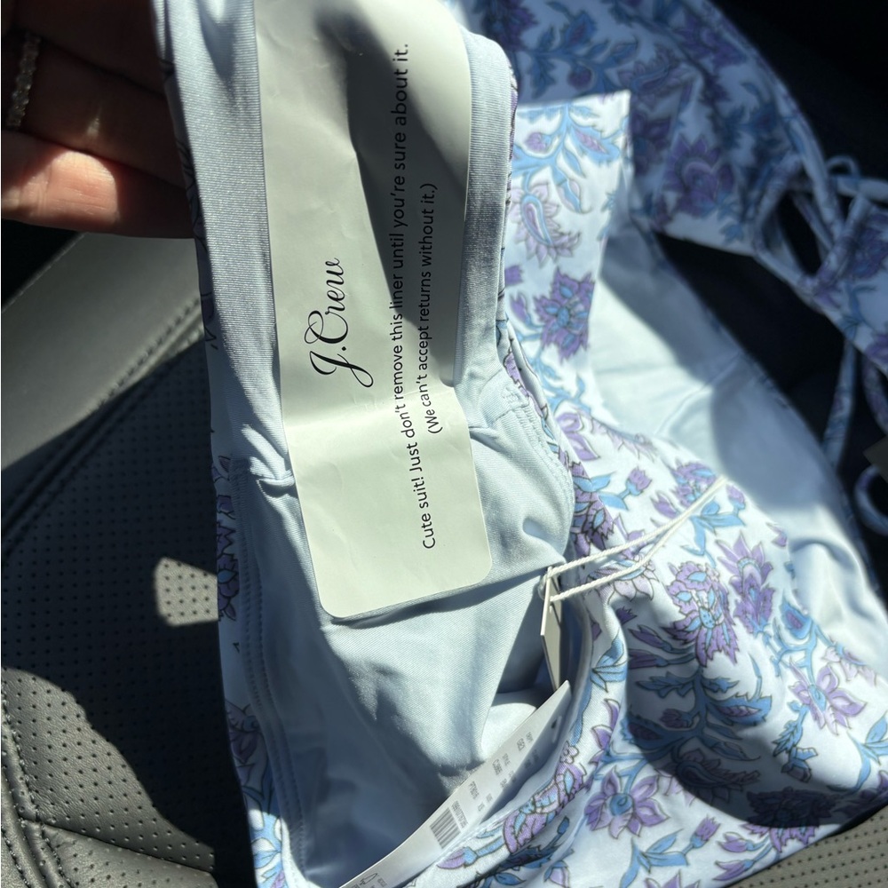 J. Crew Floral Bikini Set in Light Blue & Lavender - Picture 7 of 11